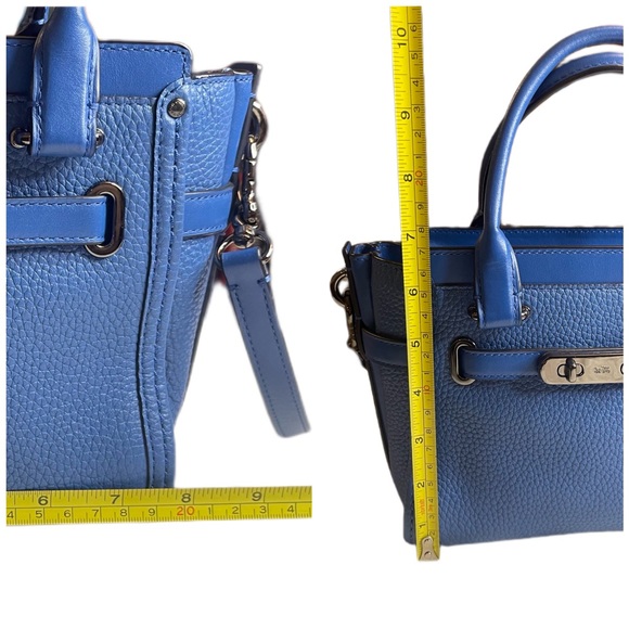 Coach swagger 21 Azure blue crossbody/shoulder leather bag - Picture 17 of 17